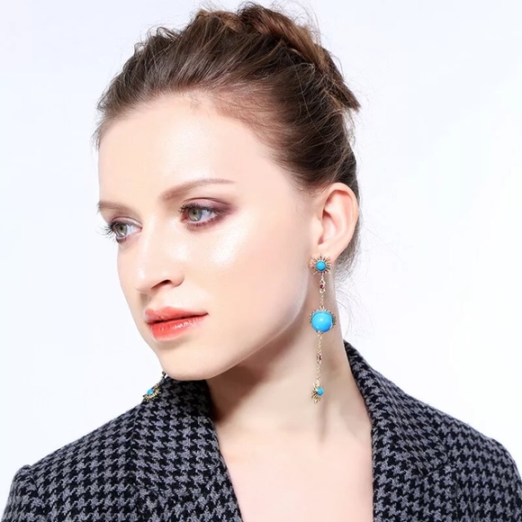 Very rare Jupiter 🌞 moon dangle earrings - Picture 6 of 6